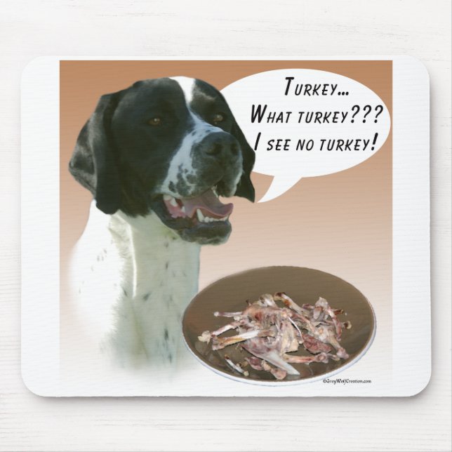 Pointer (black) Turkey Mouse Pad (Front)