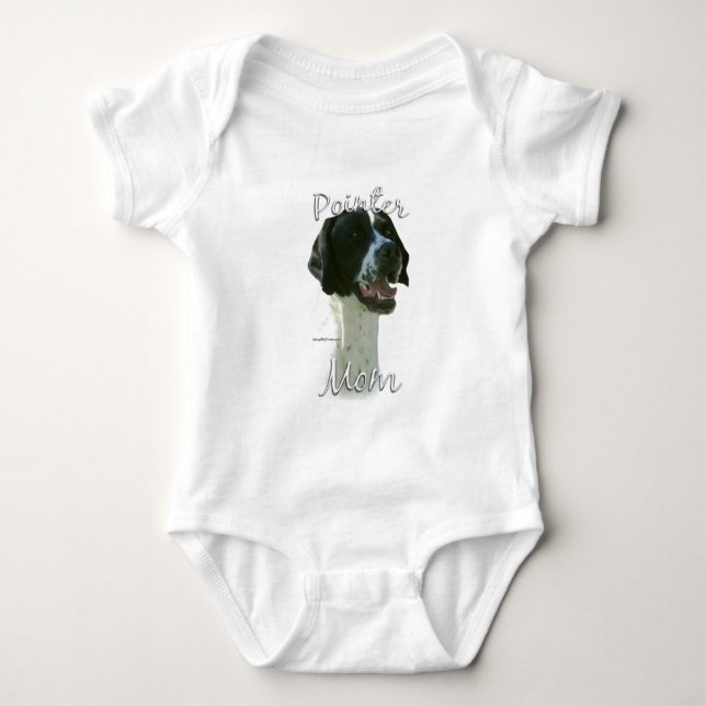 Pointer (blk) Mom 2 Baby Bodysuit (Front)