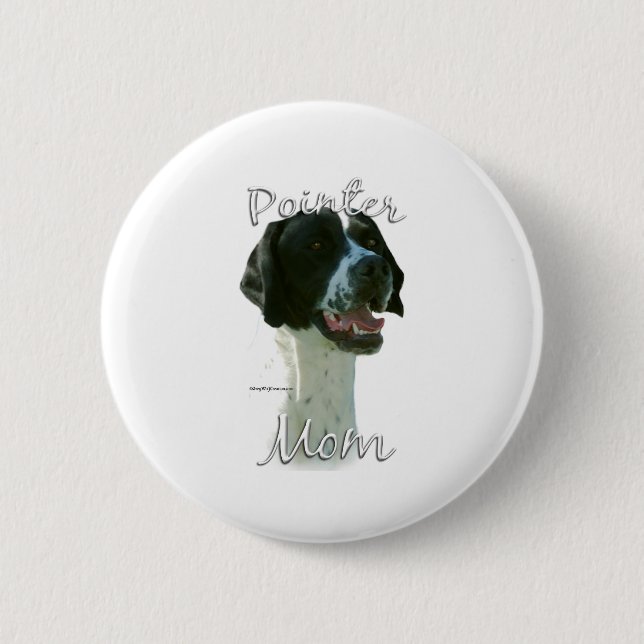 Pointer (blk) Mom 2 Inch Round Button (Front)