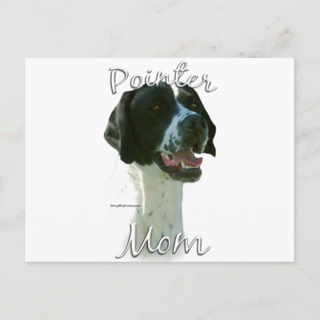 Pointer (blk) Mom 2 Postcard (Front)