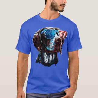 Pointer dog 4th of July 18 T-Shirt