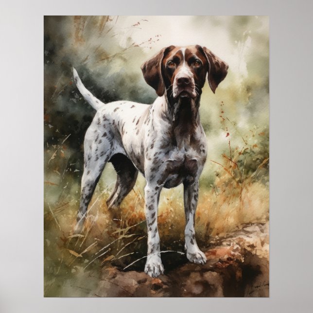 Pointer Dog Art Imprimer Pointer Poster (Devant)