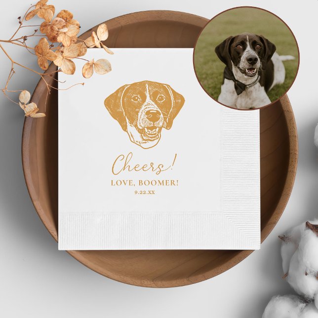 Pointer Dog Personalized Cheers Napkin (Creator Uploaded)