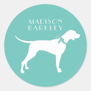Pointer Dog Puppy English Setter Classic Round Sticker