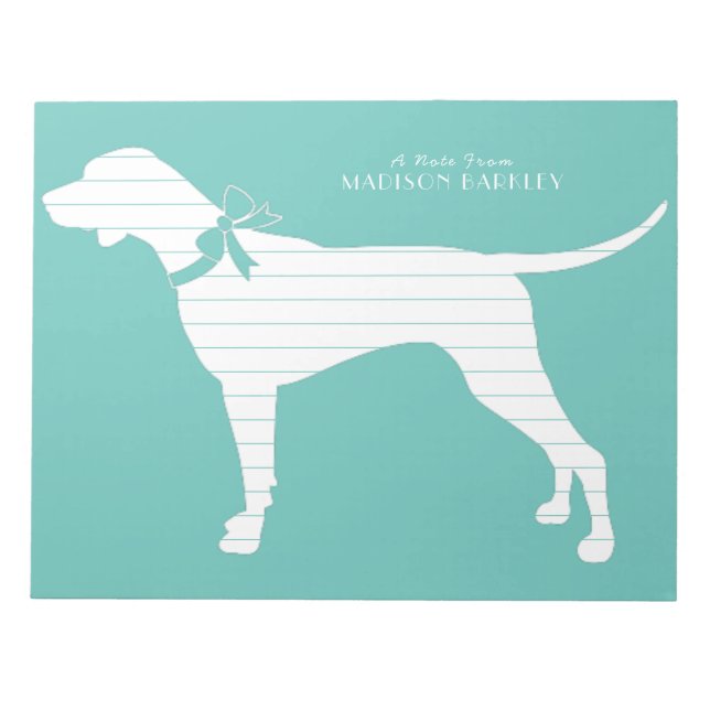 Pointer Dog Puppy English Setter Notepad (Front)