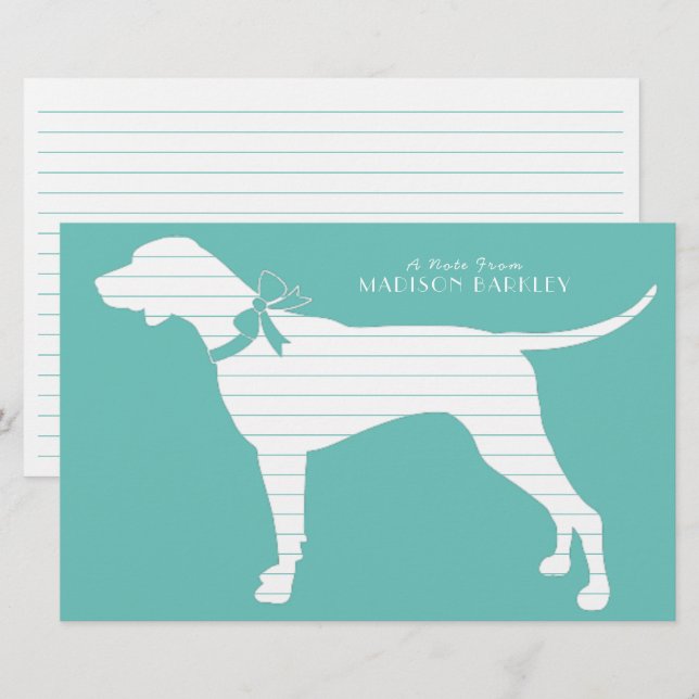 Pointer Dog Puppy English Setter Stationery (Front/Back)