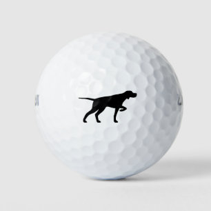 Pointer Dog Silhouette Golf Balls