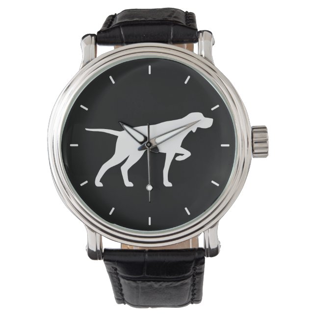 Pointer Dog Silhouette Wristwatch (Front)