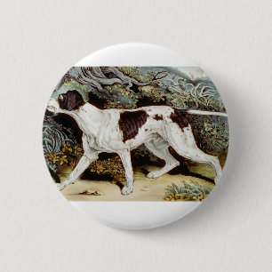Pointer Dog Water colour 2 Inch Round Button