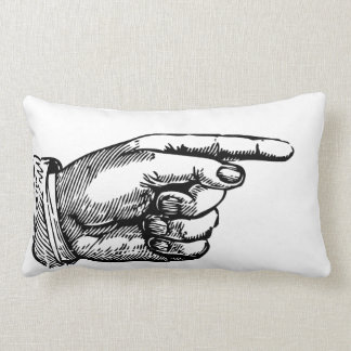 Pointer Finger Hand Pointing Unique Modern Pillow