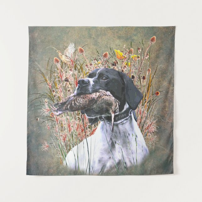 Pointer,  Hunting Woodcock Tapestry (Front)