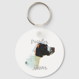 Pointer (liver) Mom 2 Keychain