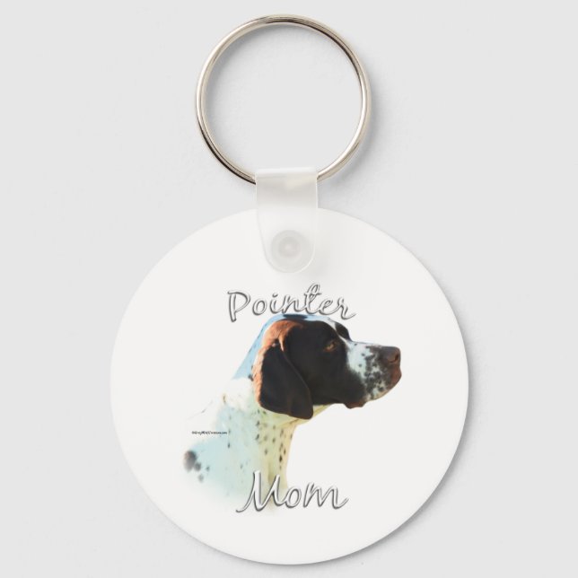 Pointer (liver) Mom 2 Keychain (Front)