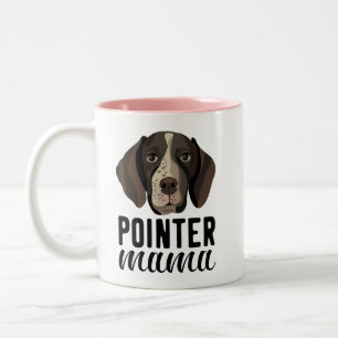Pointer Mama dog mom personalized with your photo Two-Tone Coffee Mug