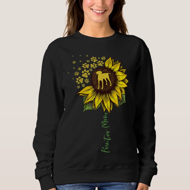 Pointer Mom Sunflower German Shorthaired Pointer G Sweatshirt (Front)