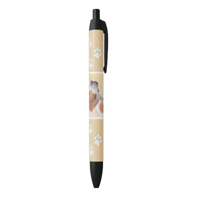 Pointer Painting - Cute Original Dog Art Black Ink Pen (Bottom (Vertical))