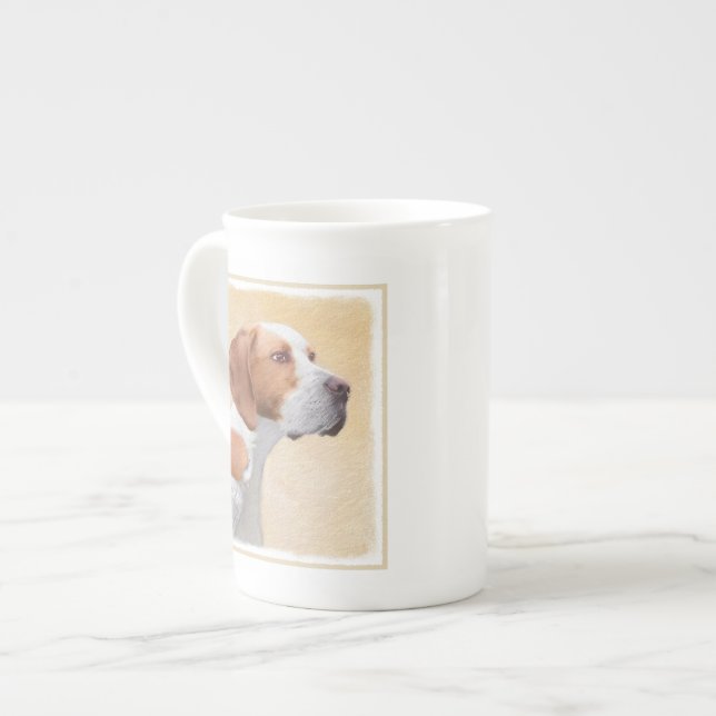 Pointer Painting - Cute Original Dog Art Bone China Mug (Front Left)