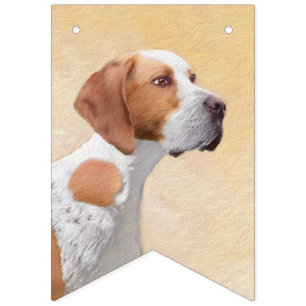 Pointer Painting - Cute Original Dog Art Bunting Flags