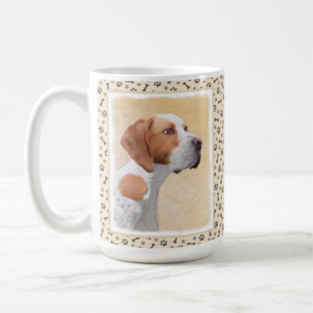 Pointer Painting - Cute Original Dog Art Coffee Mug (Left)