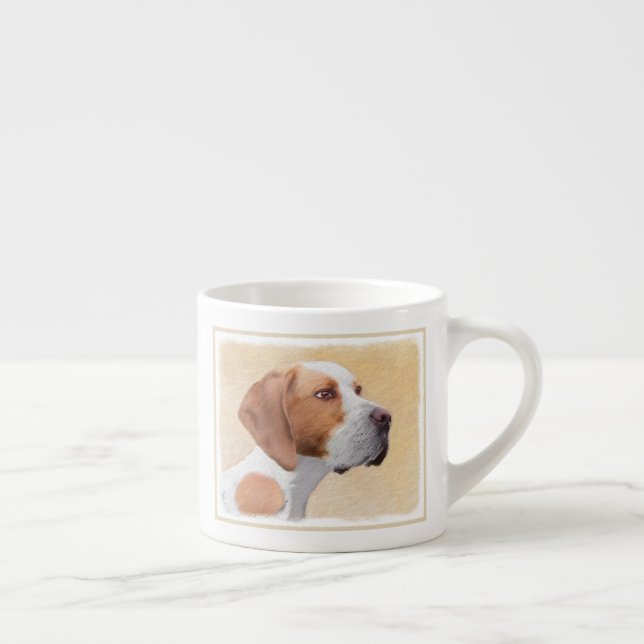 Pointer Painting - Cute Original Dog Art Espresso Cup (Right)