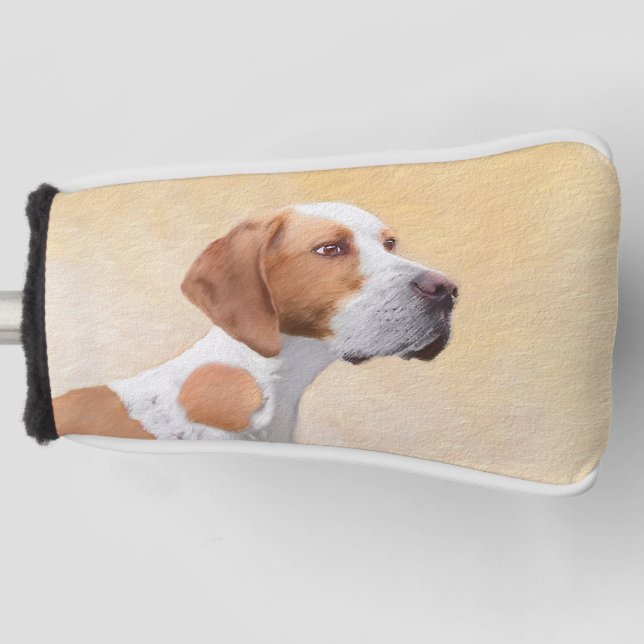 Pointer Painting - Cute Original Dog Art Golf Head Cover (Front)