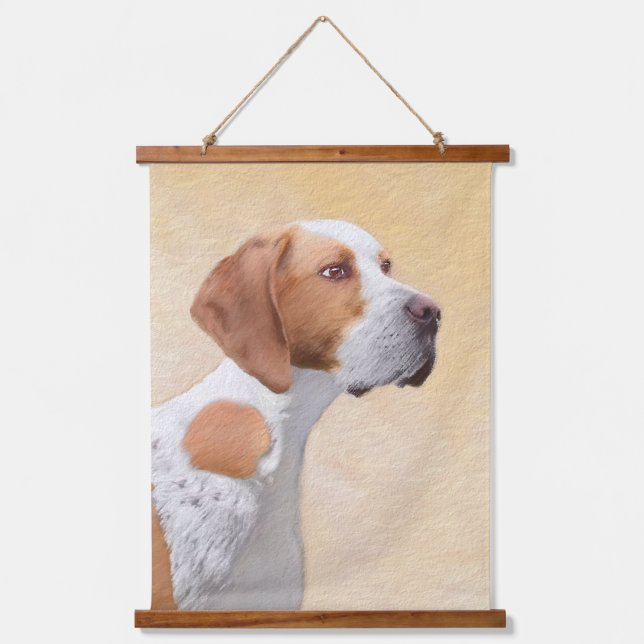 Pointer Painting - Cute Original Dog Art Hanging Tapestry (Front)
