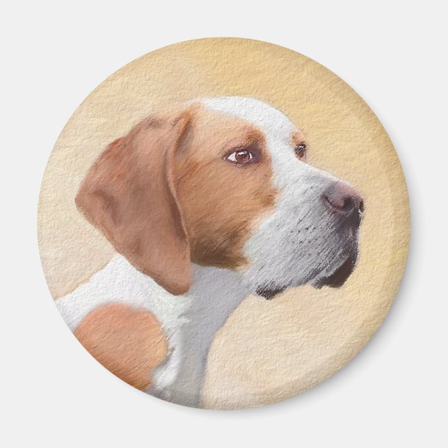 Pointer Painting - Cute Original Dog Art Magnet (Front)