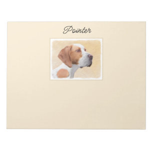 Pointer Painting - Cute Original Dog Art Notepad
