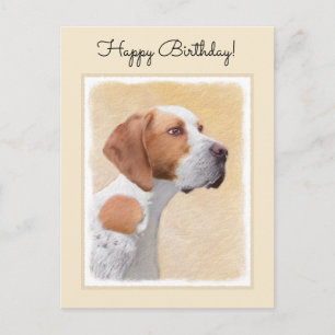 Pointer Painting - Cute Original Dog Art Postcard