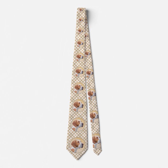 Pointer Painting - Cute Original Dog Art Tie (Front)