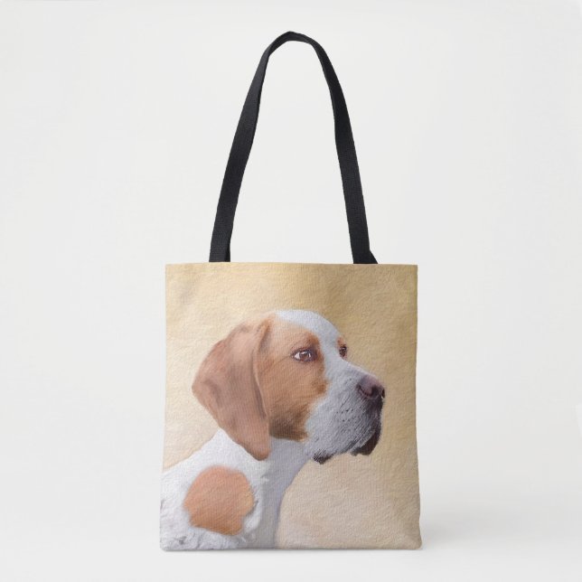Pointer Painting - Cute Original Dog Art Tote Bag (Front)