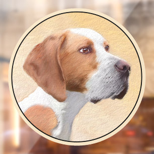 Pointer Painting - Cute Original Dog Art Window Cling