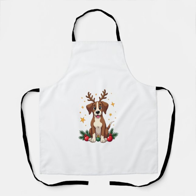 Pointer Reindeer Ears Apron (Front)