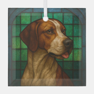 Pointer "Stained Glass" Glass Ornament