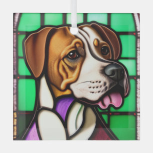 Pointer "Stained Glass" Glass Ornament