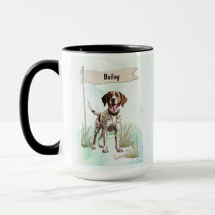 Pointer Watercolor Personalized Dog Mug