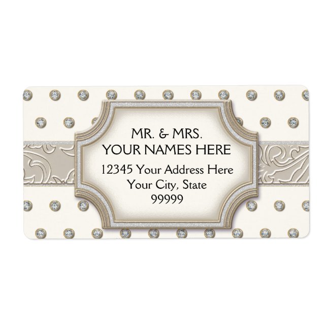 Pointes de bijoux Art Déco Champagne Frame Argent (Devant)