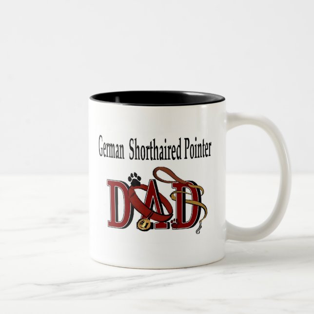 Pointeur à cheveux germanique papa Mug (Droit)