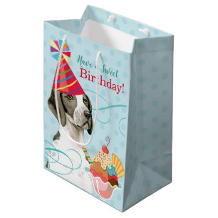 Pointeur d'anniversaire doux - Sac cadeau moyen