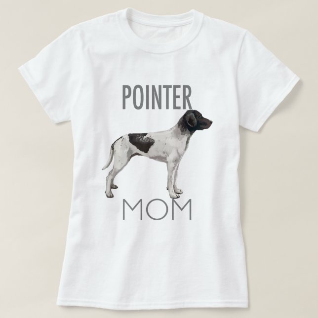Pointeur féminin Maman Chien tee - shirt Tshirt (Design devant)
