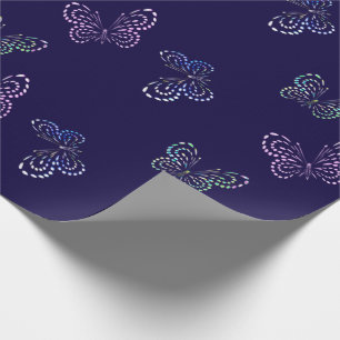 Pointille butterflies wrapping paper