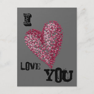 Pointillism Heart Postcard