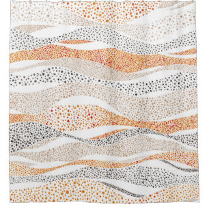 Pointillism Wavy Polka: Cute Doodle Textile