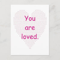 Pointillisme Coeur Vous êtes aimé Cartes postales