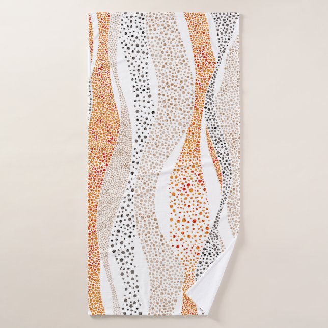 Pointillisme Wavy Polka : Doux Doux Textile (Serviette de bain)