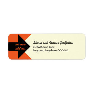 Pointing Arrow Moving Announcement Return Address