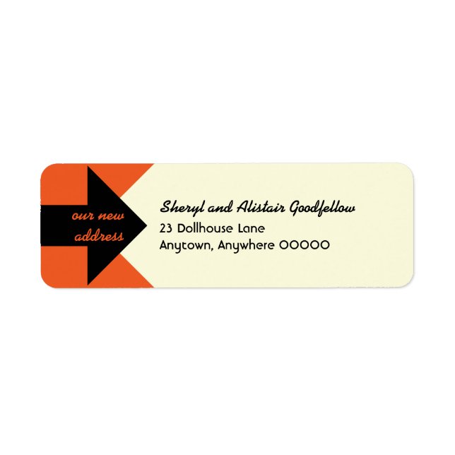 Pointing Arrow Moving Announcement Return Address (Front)