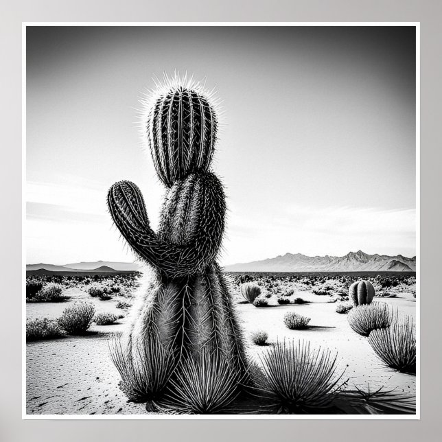 Pointing Cactus - Art Print (Front)