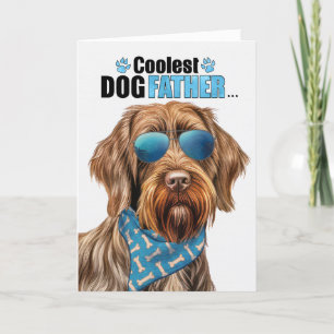 Pointing Griffon Dog Coolest Dad Ever Father's Day Holiday Card