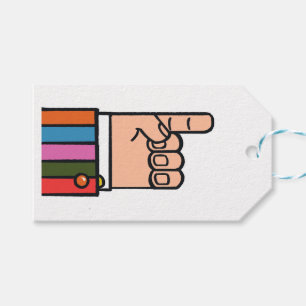 Pointing Hand Funky Manicule Gift Tags